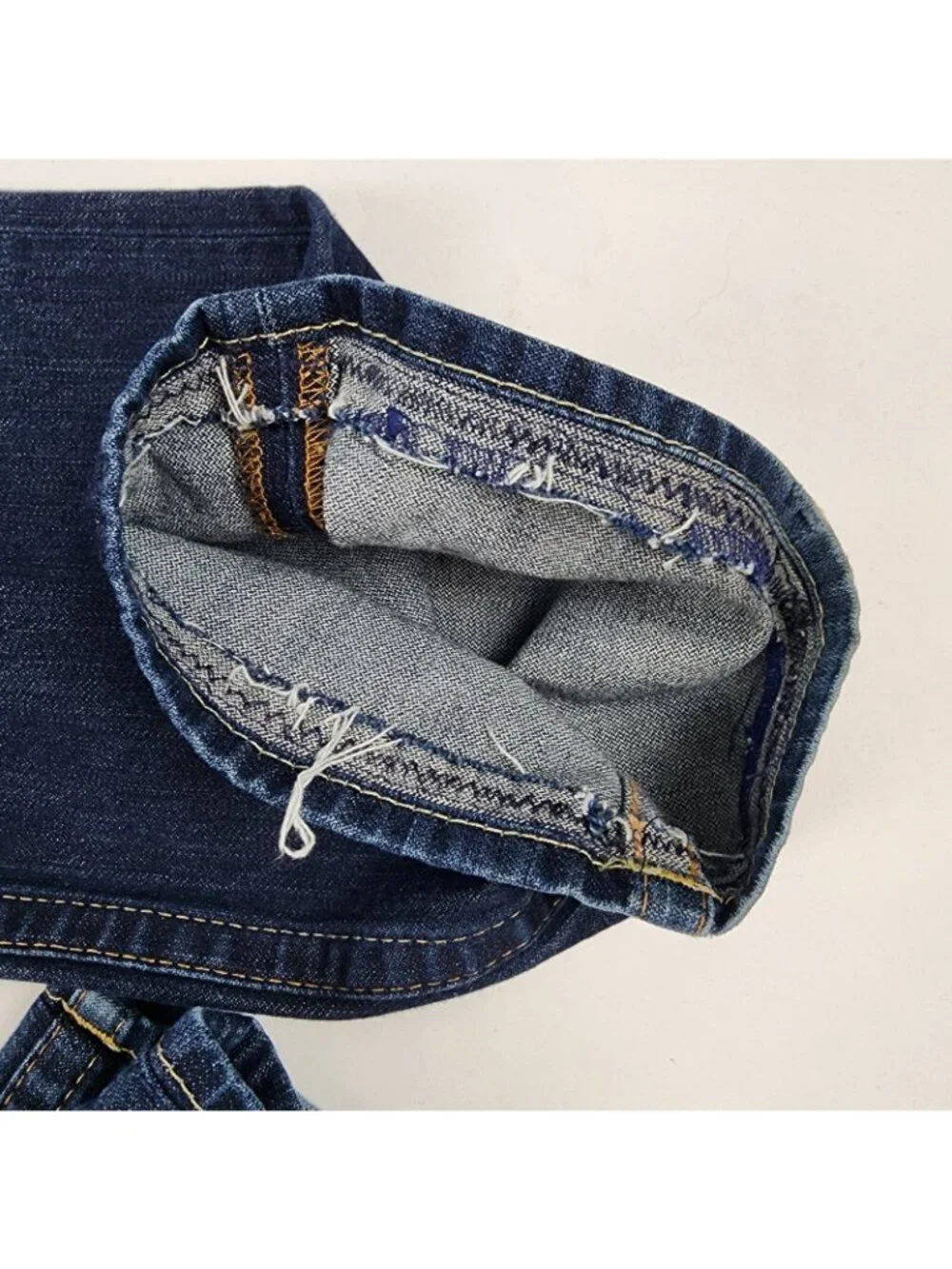 True Religion Jeans Mens 38 Ricky Flap Straight Blue M24859P43 Altered Hem Waist